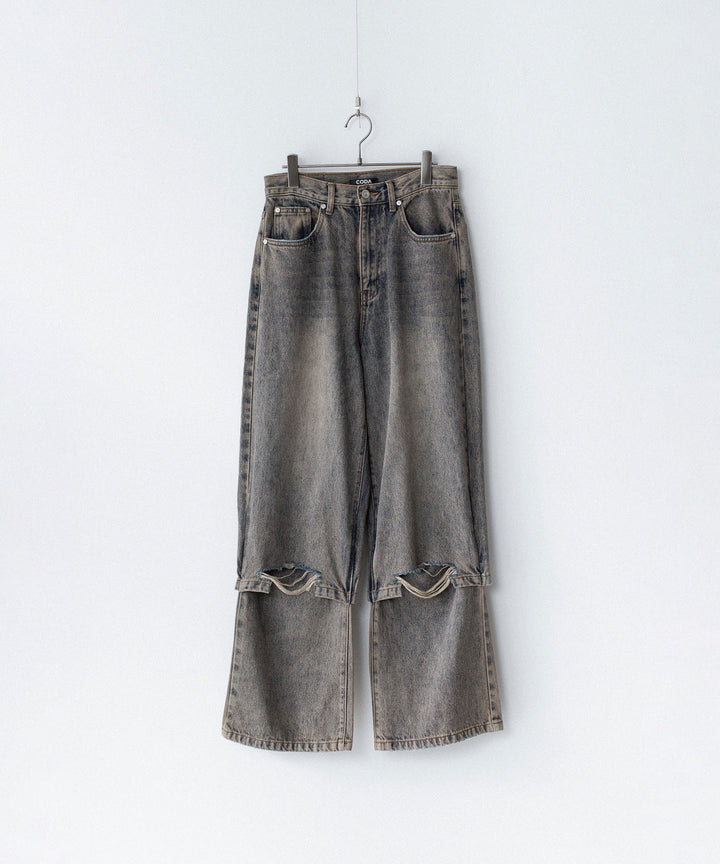 CODA コーダ GREY ACID WASH LAYERED HYBRID JEANSのGREY ACID WASH 公式通販サイトsession福岡セレクトショップ