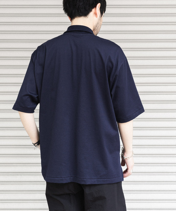INTÉRIM(インテリム)の HYPER BIG HIGH GAUGE SUVIN JERSEY POLO SHIRT - ROYAL D.PURPLEの公式通販サイトsession福岡セレクトショップ