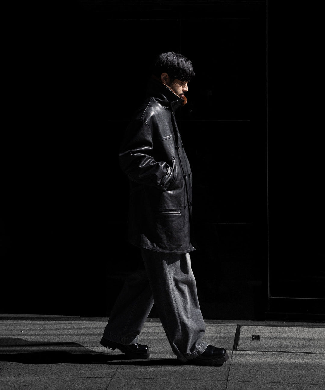 ANTHEM A アンセムエーのWASHED DENIM NO-BRAINER PANTSのBLACK 公式通販サイトsession福岡セレクトショップ