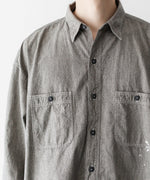 画像をギャラリービューアに読み込む, INTÉRIM - インテリムのMILK PAINT VINTAGE WASH BLACK SHUTTLE CHAMBRAY HYPER BIG US NAVY WORK SHIRT TYPE2のGRAY公式通販サイトsession福岡セレクトショップ
