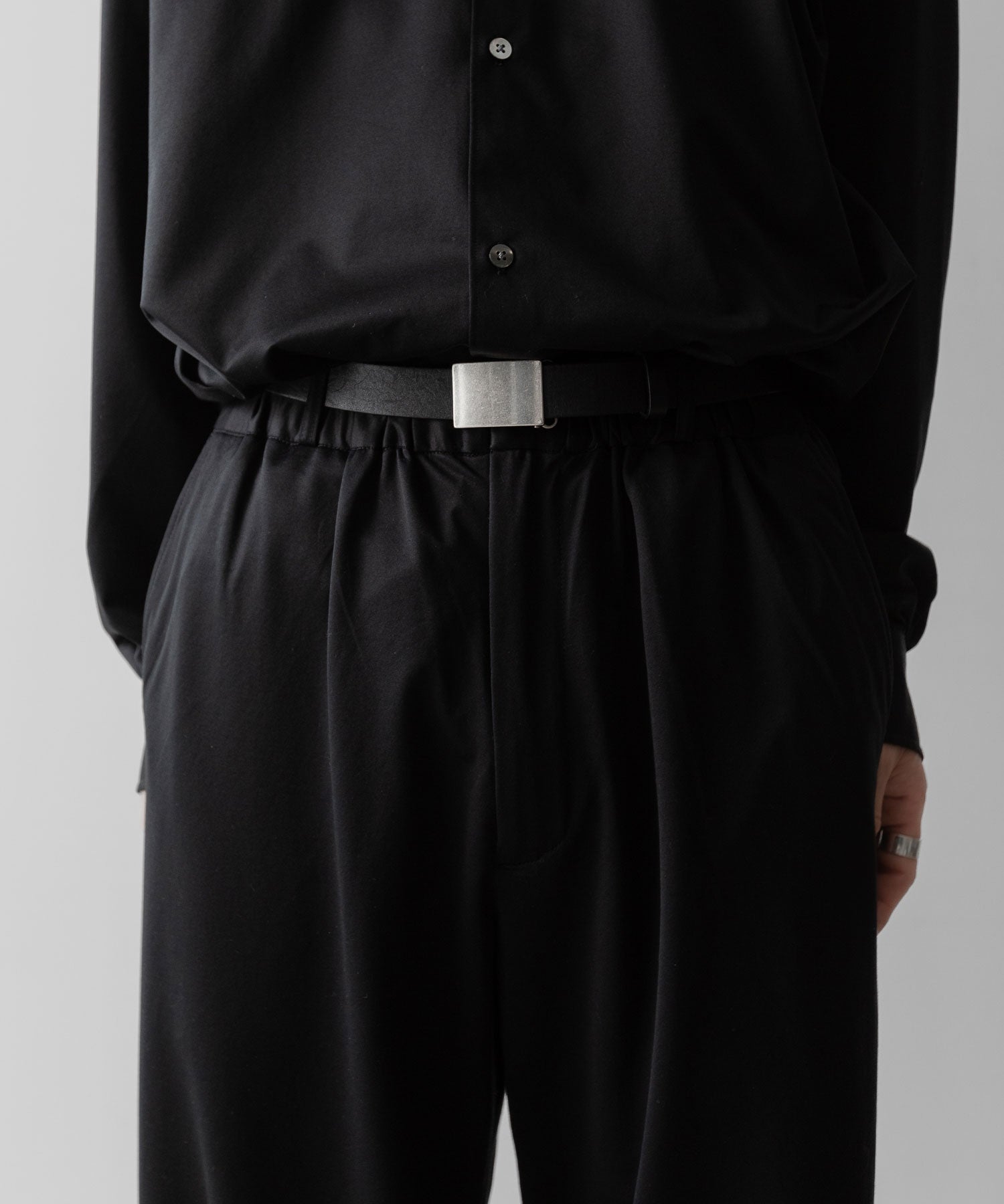 【KANEMASA PHIL.】46G EASY PANTS - BLACK