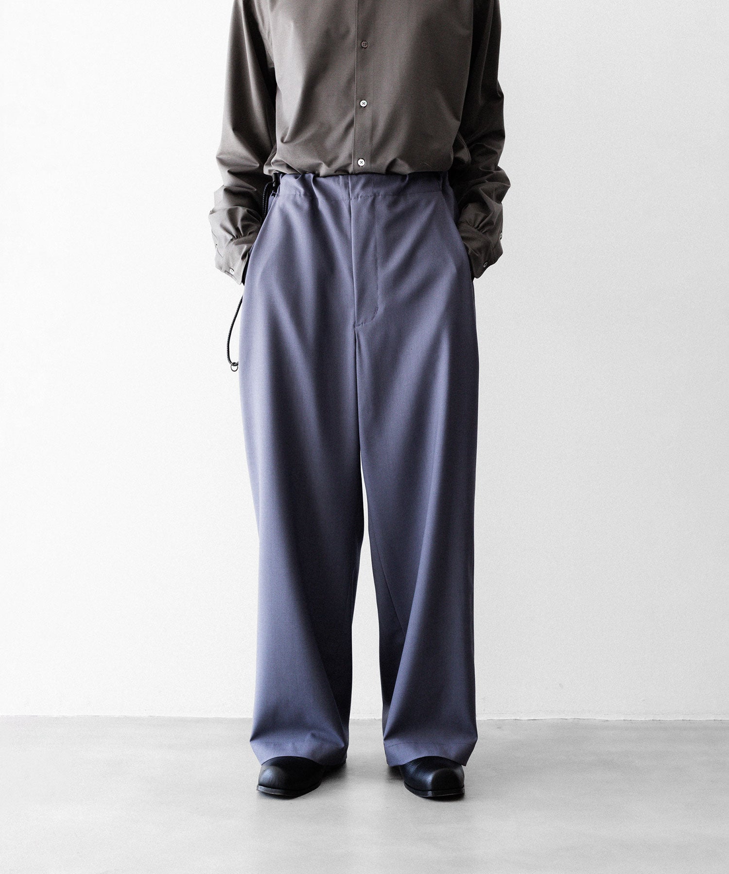 ANTHEM A / アンセムエー】WASHABLE WOOL NO-BRAINER PANTS - FOG