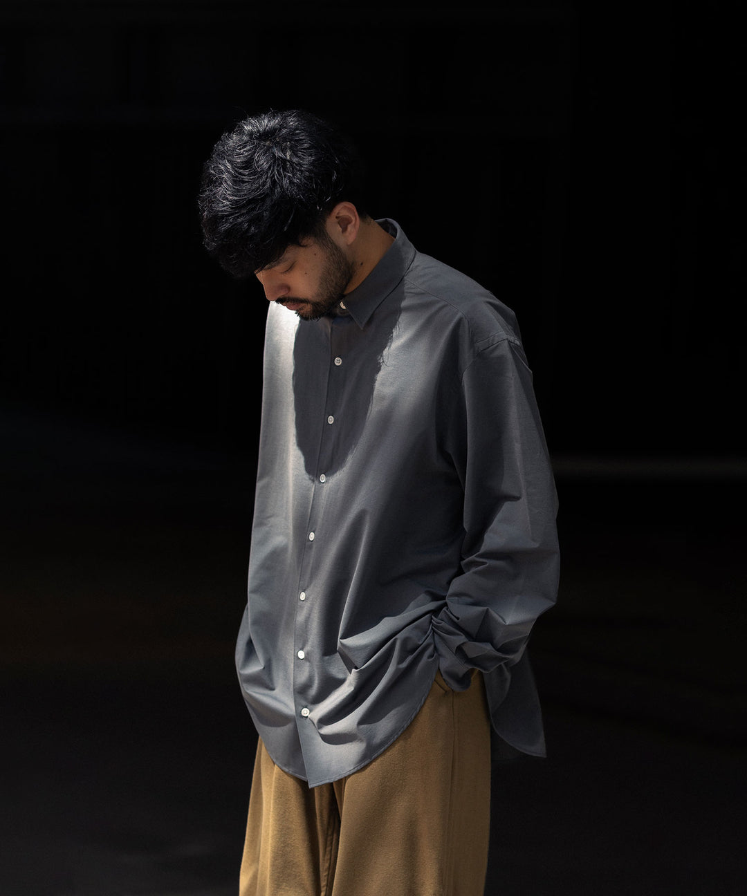 KANEMASA PHIL. カネマサフィル 23AW ROYAL OX DRESS JERSEY SHIRT - GRAY sessionセッション福岡セレクトショップ 公式通販サイト