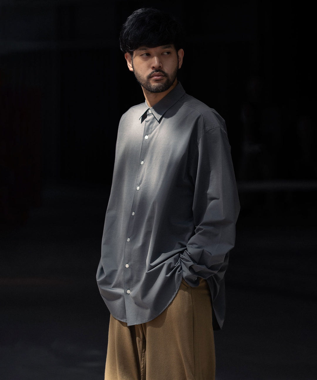 KANEMASA PHIL. カネマサフィル 23AW ROYAL OX DRESS JERSEY SHIRT - GRAY sessionセッション福岡セレクトショップ 公式通販サイト
