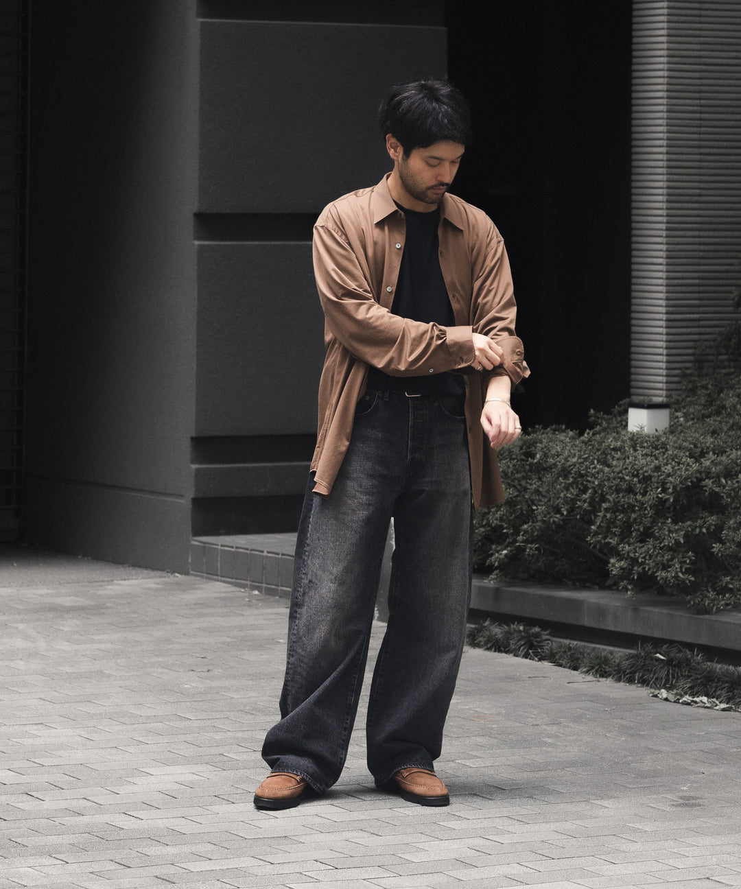 KANEMASA PHIL. カネマサフィルの46G MODEST SHIRTのLIGHT BROWN 公式通販サイトsession福岡セレクトショップ