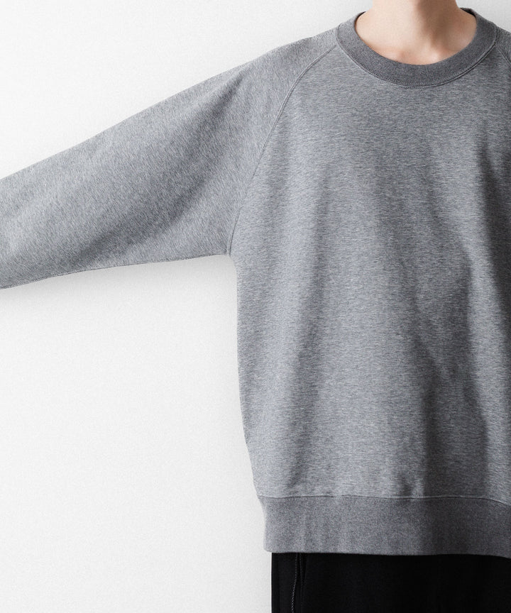 【KANEMASA PHIL.】36G RAGLAN HEATHER PULLOVER - CHARCOAL DYE