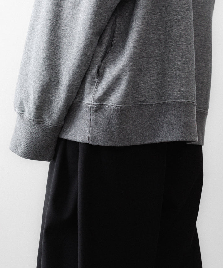 【KANEMASA PHIL.】36G RAGLAN HEATHER PULLOVER - CHARCOAL DYE