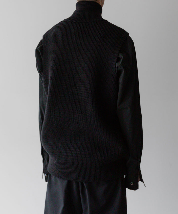 stein(シュタイン)の23AWコレクションOVERSIZED DRIVERS KNIT ZIP VESTのBLACK