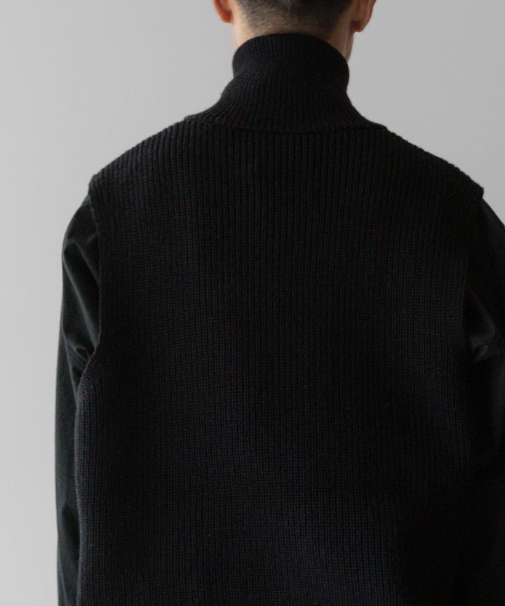 stein(シュタイン)の23AWコレクションOVERSIZED DRIVERS KNIT ZIP VESTのBLACK