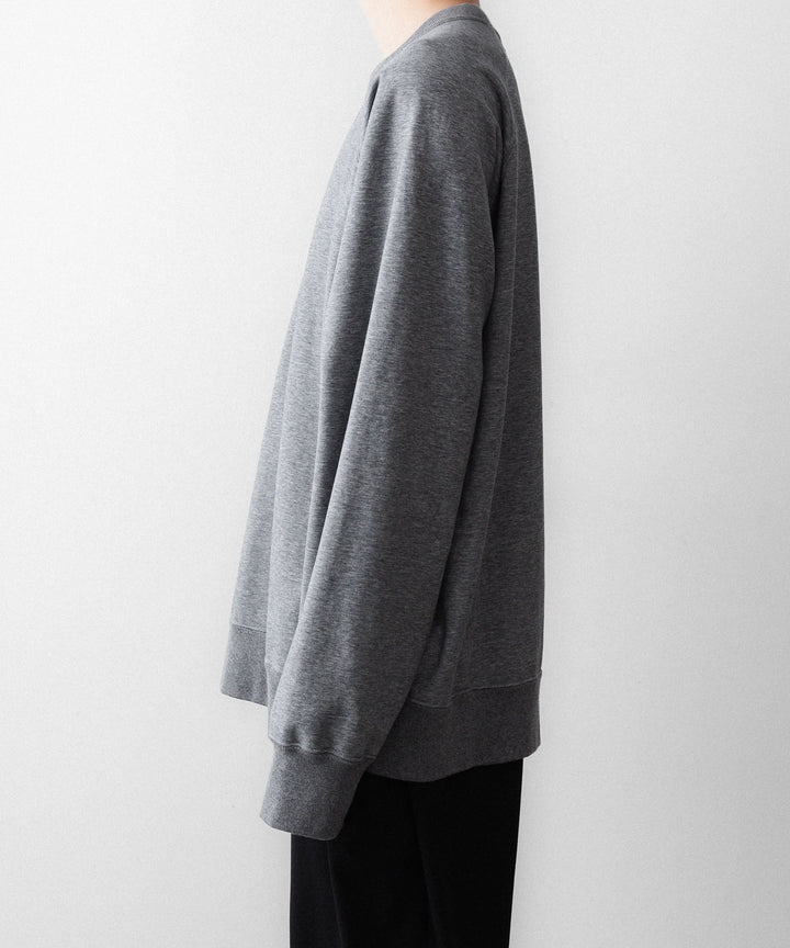 【KANEMASA PHIL.】36G RAGLAN HEATHER PULLOVER - CHARCOAL DYE