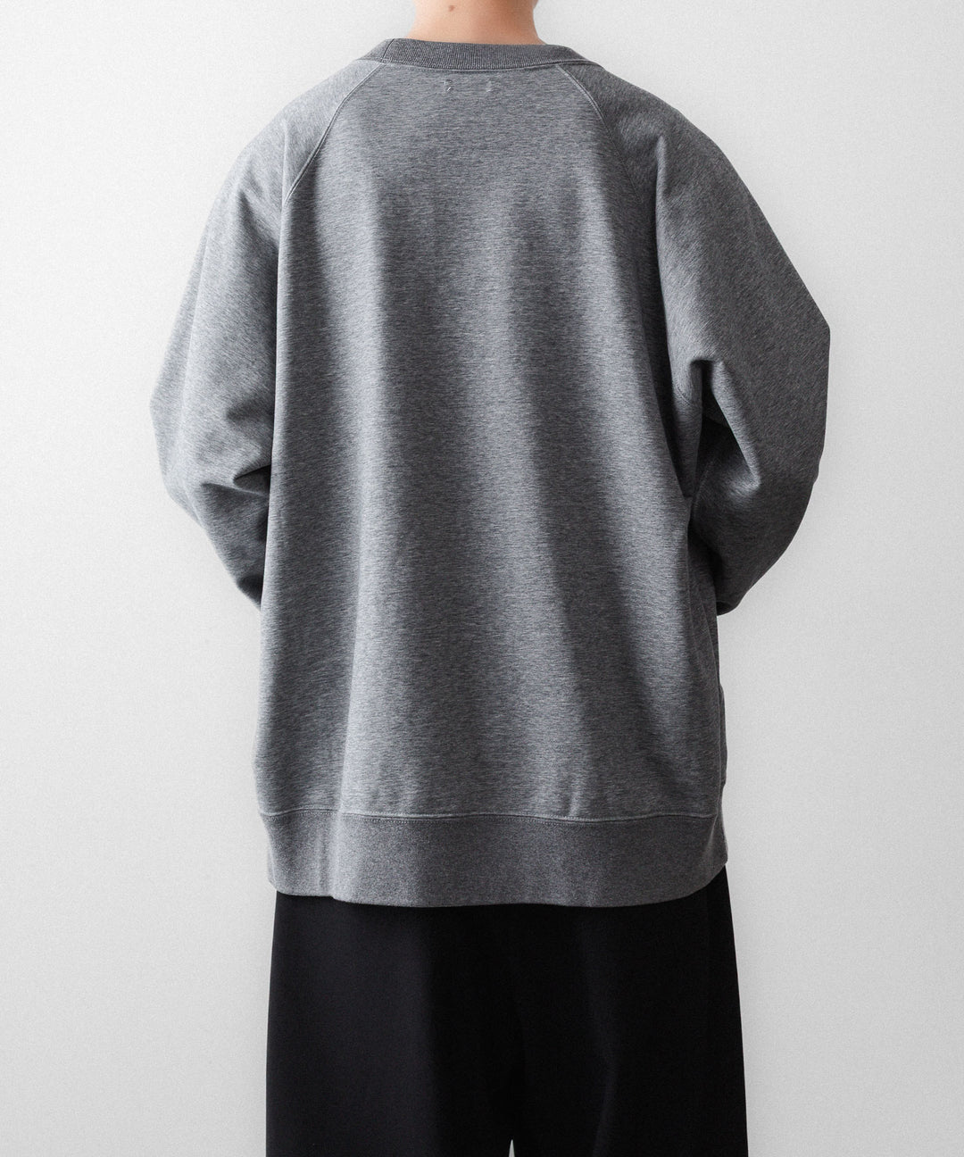 【KANEMASA PHIL.】36G RAGLAN HEATHER PULLOVER - CHARCOAL DYE
