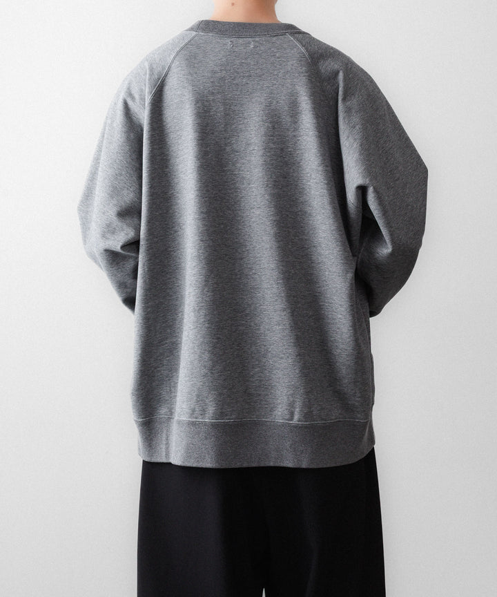 【KANEMASA PHIL.】36G RAGLAN HEATHER PULLOVER - CHARCOAL DYE