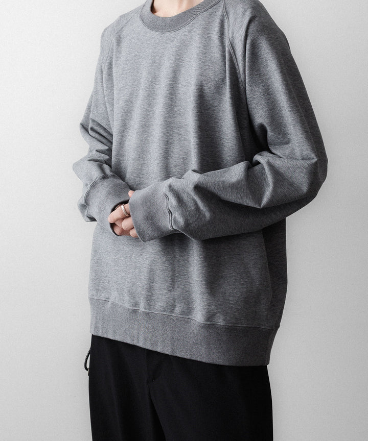 【KANEMASA PHIL.】36G RAGLAN HEATHER PULLOVER - CHARCOAL DYE