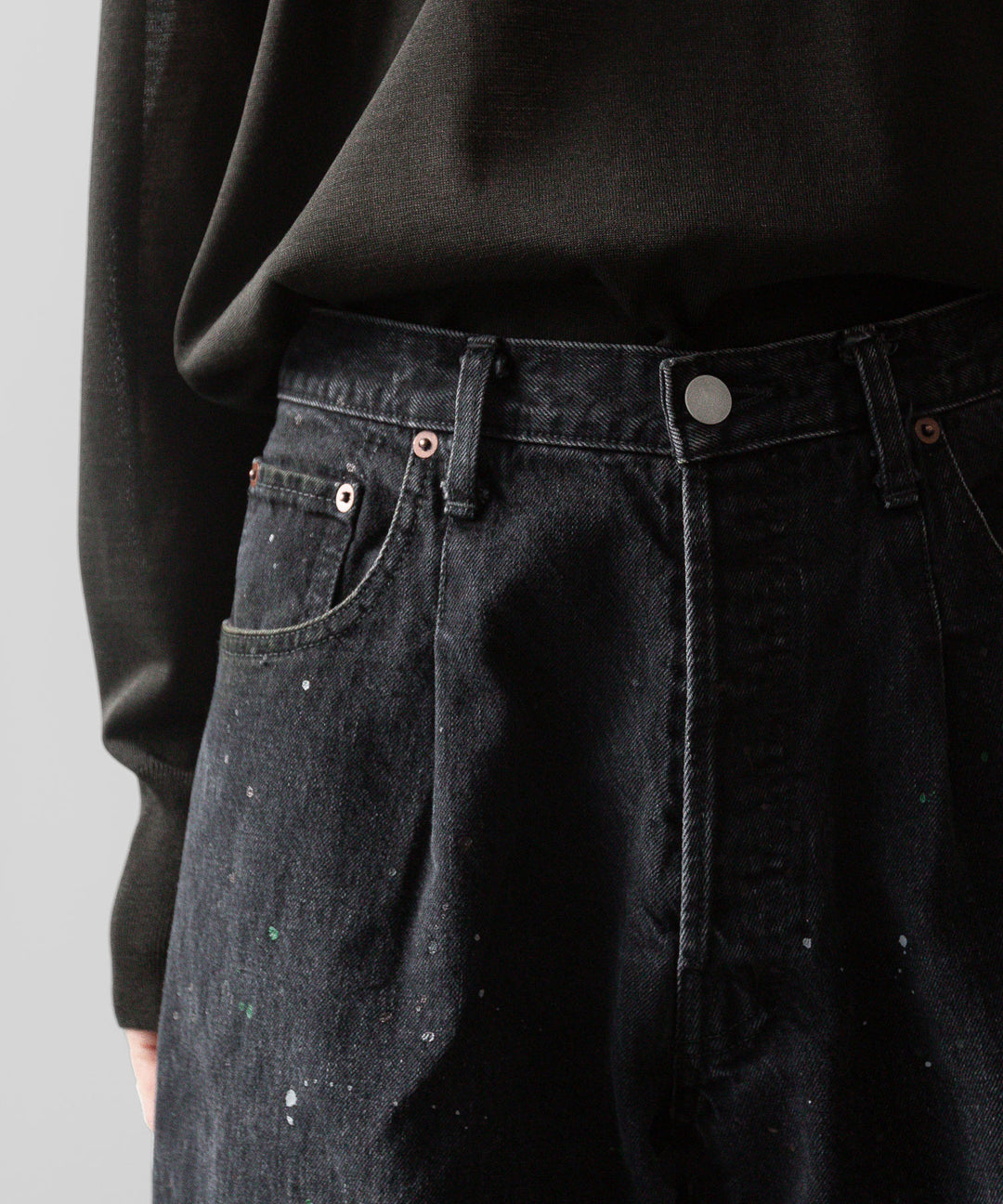 ssstein(シュタイン)の24AWコレクション VINTAGE REPRODUCTION SPLASHED DENIM JEANS - BLACK 公式通販サイトsession福岡セレクトショップ
