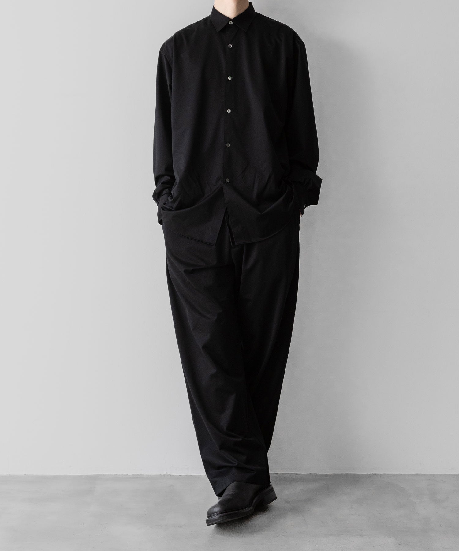 【KANEMASA PHIL.】46G EASY PANTS - BLACK