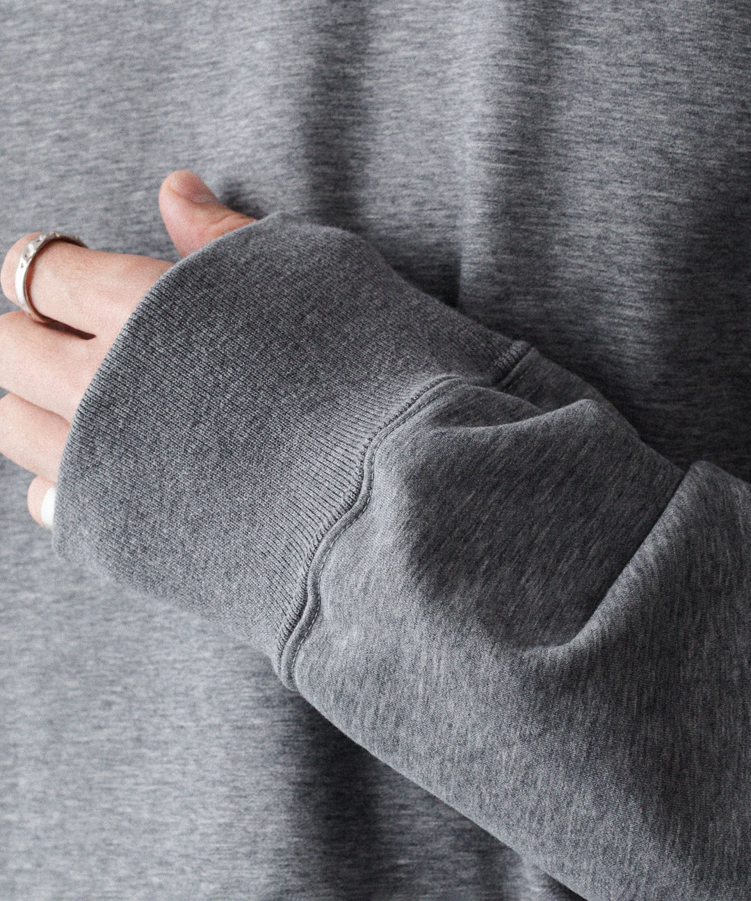 【KANEMASA PHIL.】36G RAGLAN HEATHER PULLOVER - CHARCOAL DYE