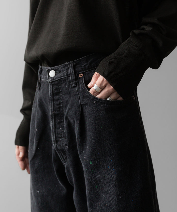 ssstein(シュタイン)の24AWコレクション VINTAGE REPRODUCTION SPLASHED DENIM JEANS - BLACK 公式通販サイトsession福岡セレクトショップ