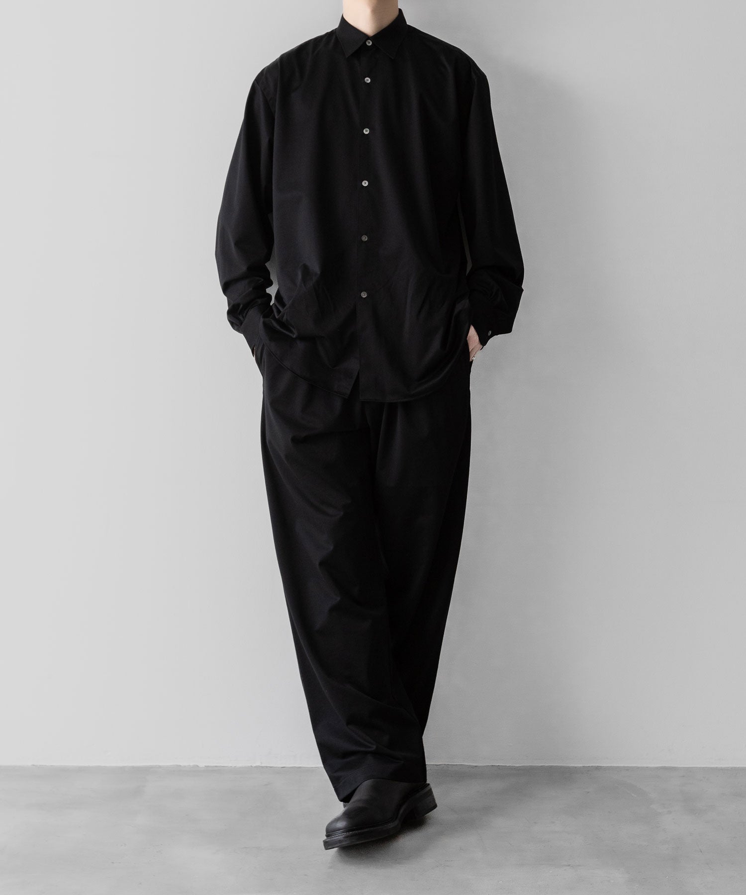 【KANEMASA PHIL.】46G EASY PANTS - BLACK