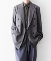 【ANTHEM A】WOOL TROPICAL SEMI-DOUBLE JACKET - GRAY