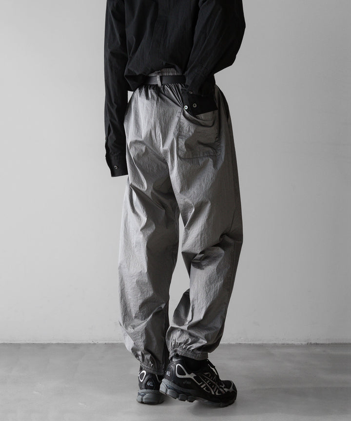 stein(シュタイン)の23AWコレクションWINDBREAKER EASY TROUSERSのSILVER 公式通販サイトsession福岡セレクトショップ