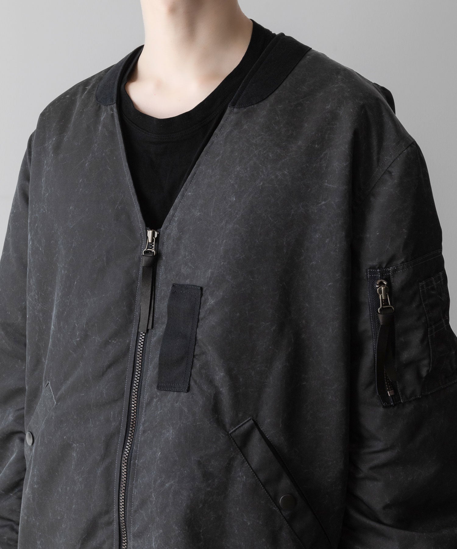  ANTHEM Aアンセムエー のOVERSIZED COLLARLESS MILITARY BLOUSON - BLACKの公式通販サイトsession福岡セレクトショップ