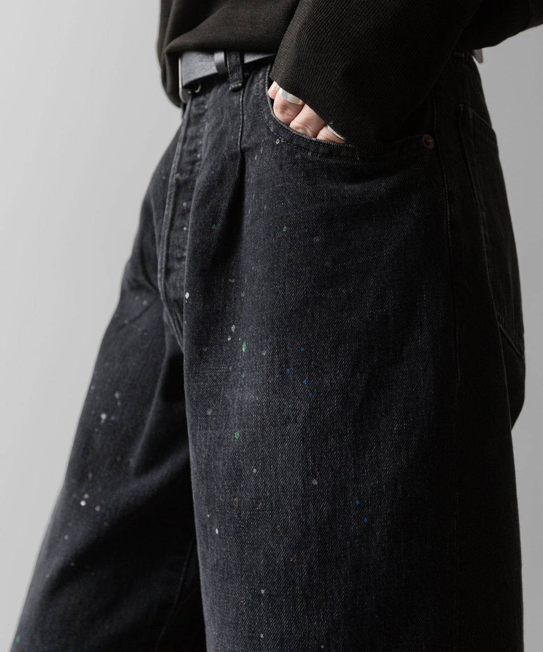 ssstein(シュタイン)の24AWコレクション VINTAGE REPRODUCTION SPLASHED DENIM JEANS - BLACK 公式通販サイトsession福岡セレクトショップ