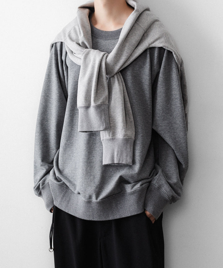 【KANEMASA PHIL.】36G RAGLAN HEATHER PULLOVER - CHARCOAL DYE