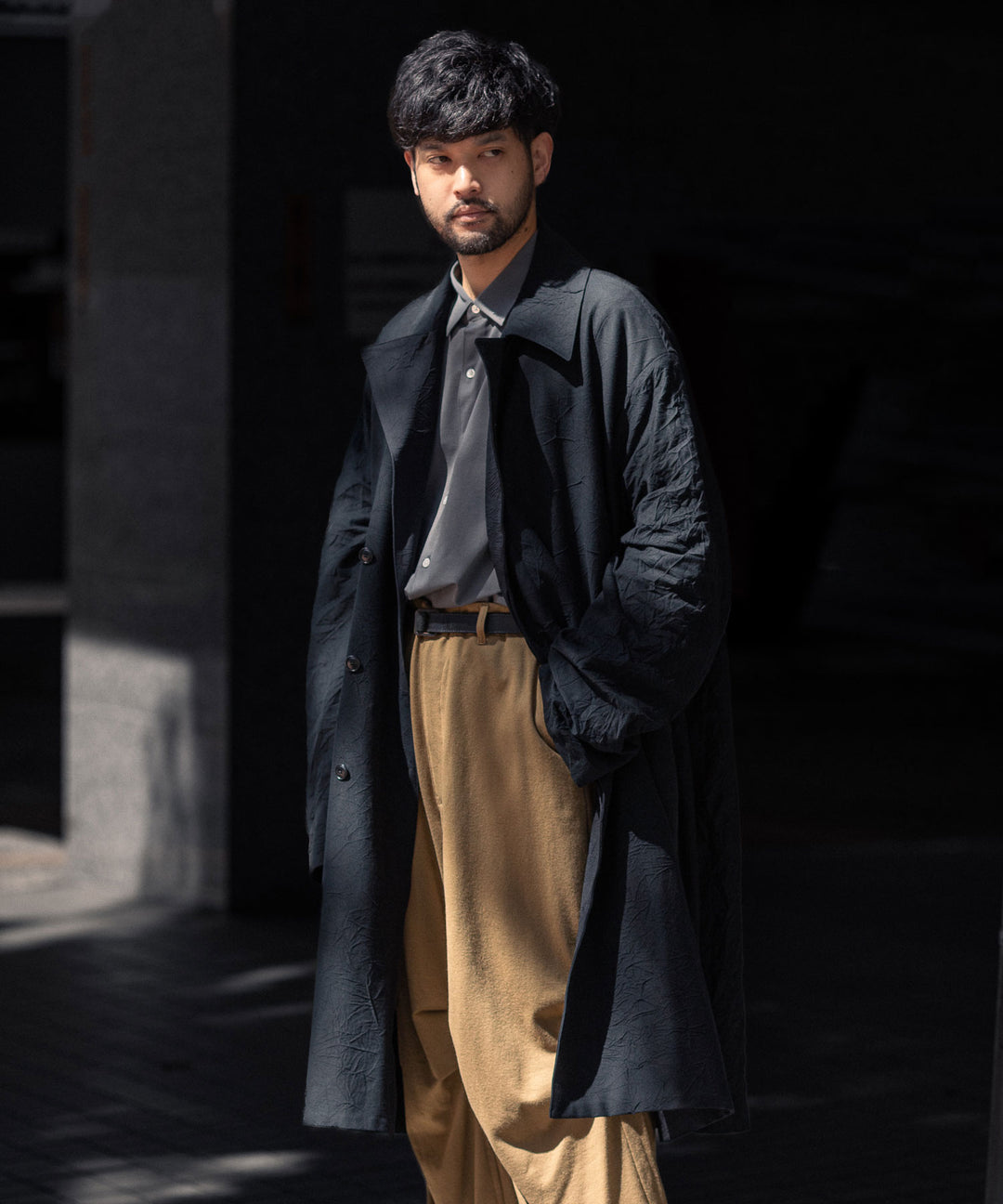 【KANEMASA PHIL.】CATCH WASHER TWILL STENCIL DOUBLE COAT - BLACK カネマサフィル sessionセッション福岡セレクトショップ 公式通販サイト