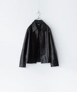 画像をギャラリービューアに読み込む, CODA コーダ BLACK SYNTHETIC LEATHER CUT OUT TIERED JACKETのBLACK 公式通販サイトsession福岡セレクトショップ
