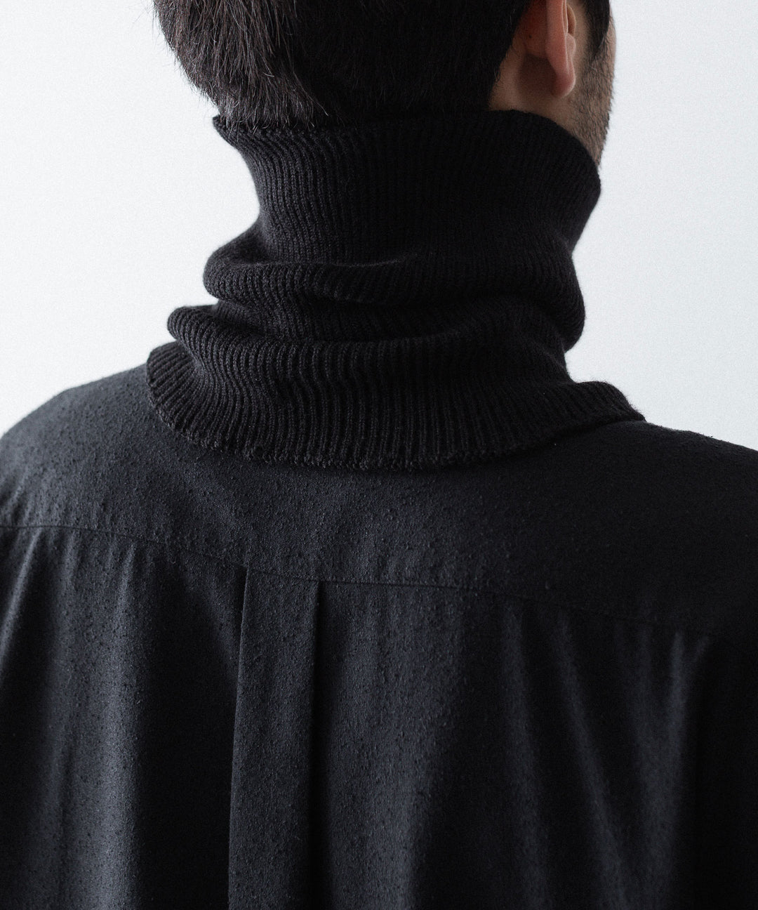 INTÉRIM インテリムのWOOL SILK CASHMERE DEAD STOCK YARN NECK WARMERSのBLACK 公式通販サイトsession福岡セレクトショップ