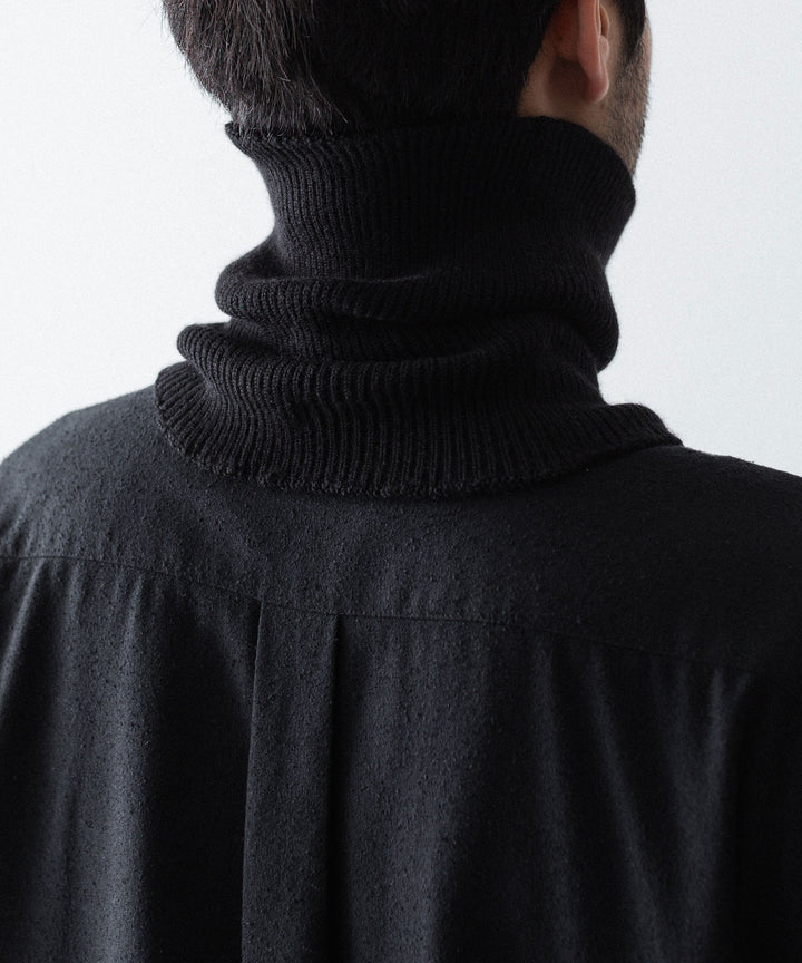 INTÉRIM インテリムのWOOL SILK CASHMERE DEAD STOCK YARN NECK WARMERSのBLACK 公式通販サイトsession福岡セレクトショップ
