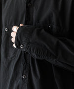 画像をギャラリービューアに読み込む, INTÉRIM - インテリムのBLACK SURFAR GARMENT DYE HYPER BIG MIL WORK SHIRT TYPE2のBLACK公式通販サイトsession福岡セレクトショップ
