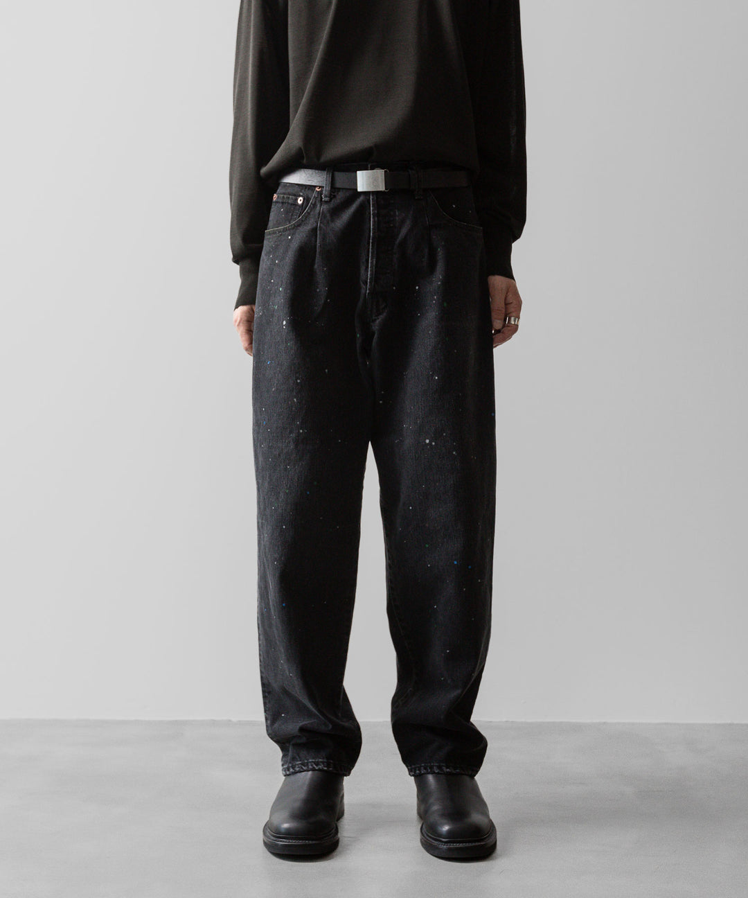 ssstein(シュタイン)の24AWコレクション VINTAGE REPRODUCTION SPLASHED DENIM JEANS - BLACK 公式通販サイトsession福岡セレクトショップ