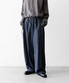 【ANTHEM A】WASHABLE WOOL NO-BRAINER PANTS - FOG NAVY