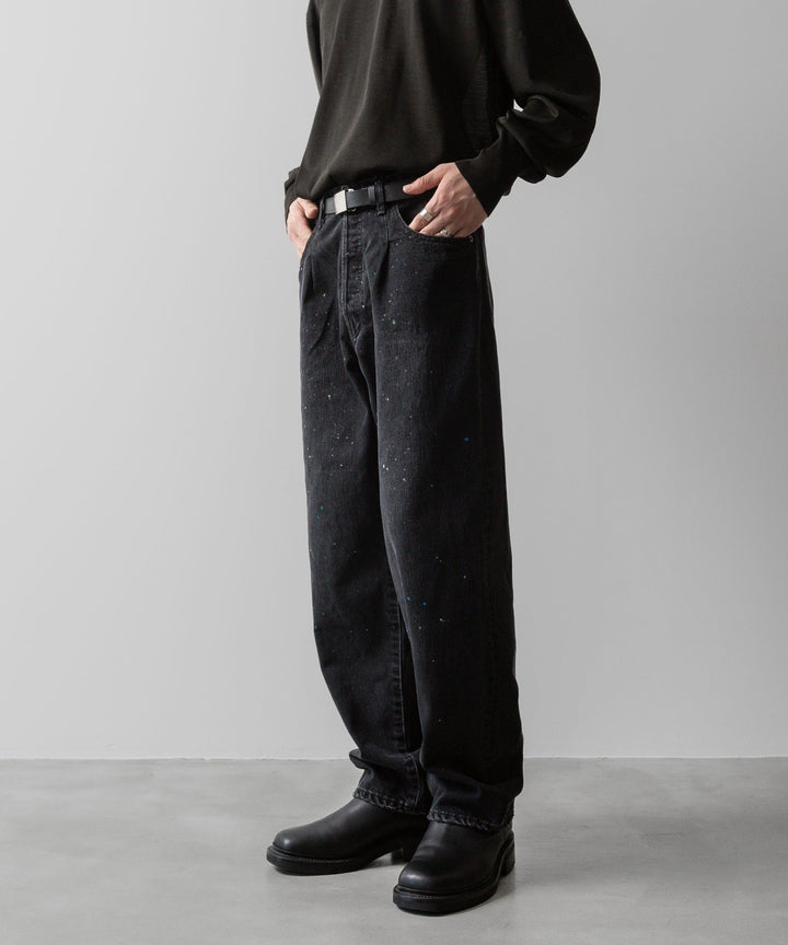 ssstein(シュタイン)の24AWコレクション VINTAGE REPRODUCTION SPLASHED DENIM JEANS - BLACK 公式通販サイトsession福岡セレクトショップ