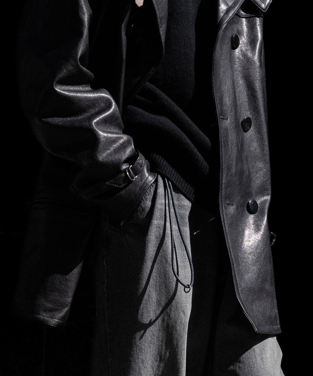 ANTHEM A アンセムエーのWASHED DENIM NO-BRAINER PANTSのBLACK 公式通販サイトsession福岡セレクトショップ