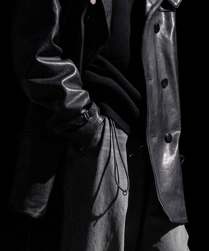 ANTHEM A アンセムエーのWASHED DENIM NO-BRAINER PANTSのBLACK 公式通販サイトsession福岡セレクトショップ
