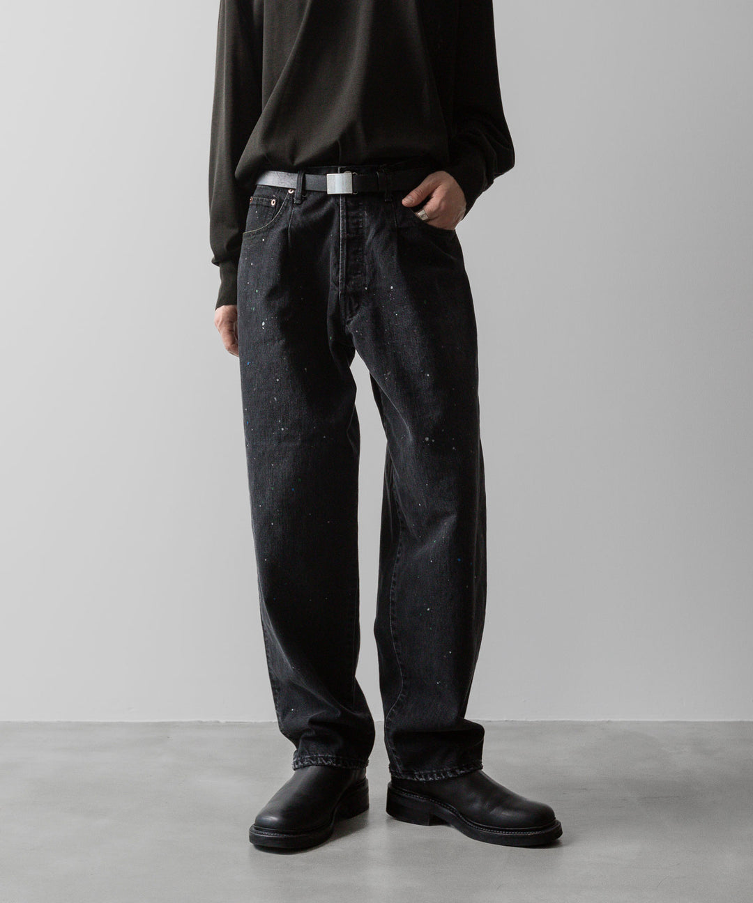 ssstein(シュタイン)の24AWコレクション VINTAGE REPRODUCTION SPLASHED DENIM JEANS - BLACK 公式通販サイトsession福岡セレクトショップ