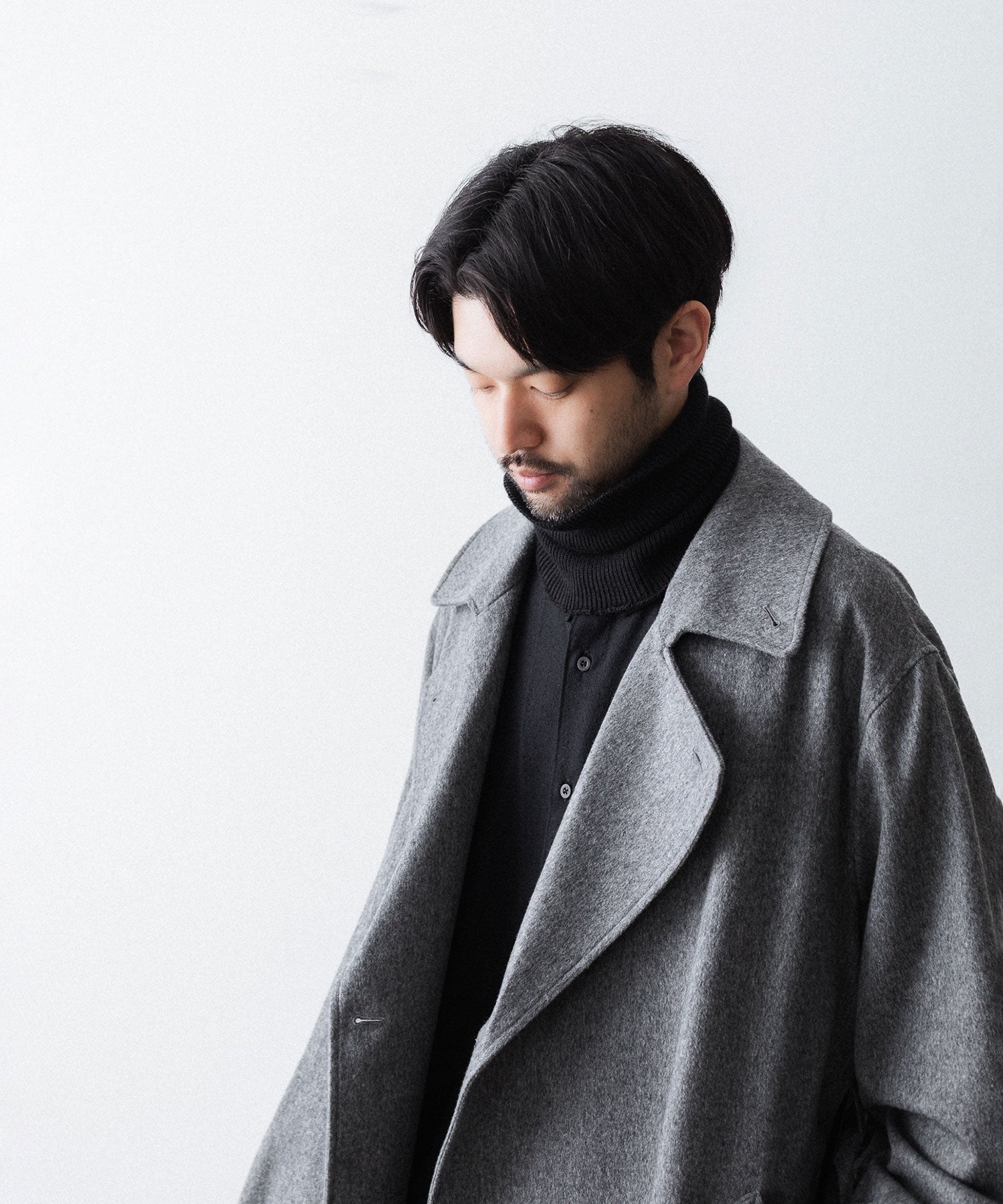 INTÉRIM インテリムのWOOL SILK CASHMERE DEAD STOCK YARN NECK WARMERSのBLACK 公式通販サイトsession福岡セレクトショップ