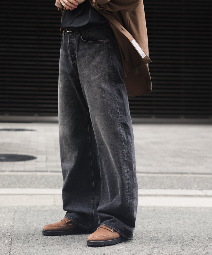 ssstein(シュタイン)のROUND DENIM PANTS - BLACKの公式通販サイトsession福岡セレクトショップ