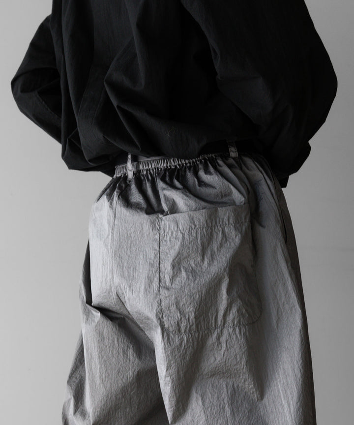 stein(シュタイン)の23AWコレクションWINDBREAKER EASY TROUSERSのSILVER 公式通販サイトsession福岡セレクトショップ