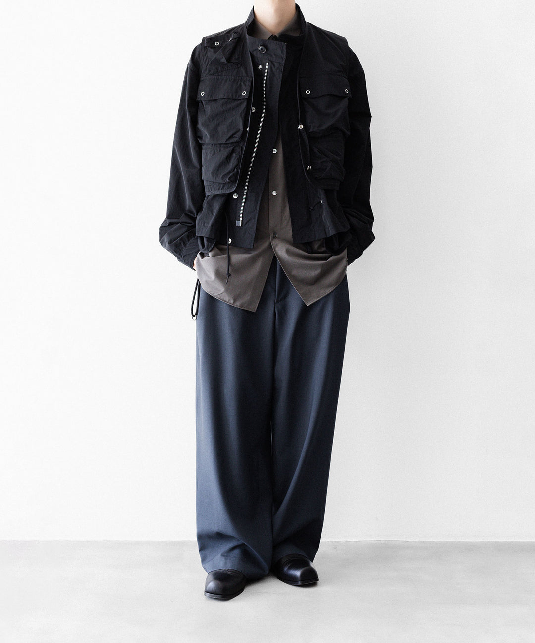 ANTHEM A アンセムエーのWASHABLE WOOL NO-BRAINER PANTSのFOG NAVY 公式通販サイトsession福岡セレクトショップ
