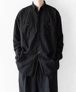 画像をギャラリービューアに読み込む, INTÉRIM - インテリムのBLACK SURFAR GARMENT DYE HYPER BIG MIL WORK SHIRT TYPE2のBLACK公式通販サイトsession福岡セレクトショップ
