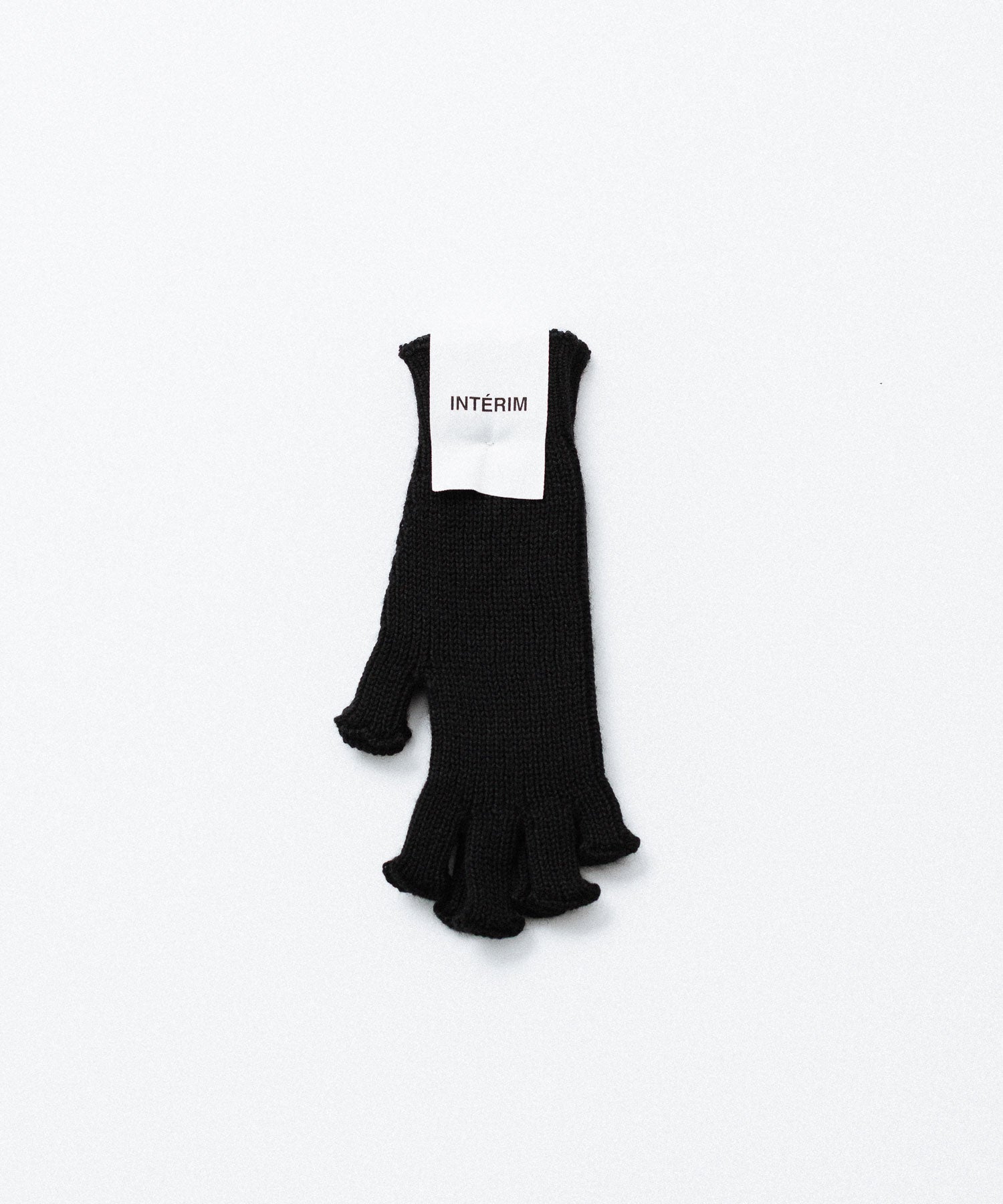 INTÉRIM インテリムのWOOL SILK CASHMERE DEAD STOCK YARN FINGERLESS GLOVESのBLACK 公式通販サイトsession福岡セレクトショップ