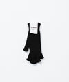 【INTÉRIM】   WOOL SILK CASHMERE DEAD STOCK YARN FINGERLESS GLOVES - BLACK