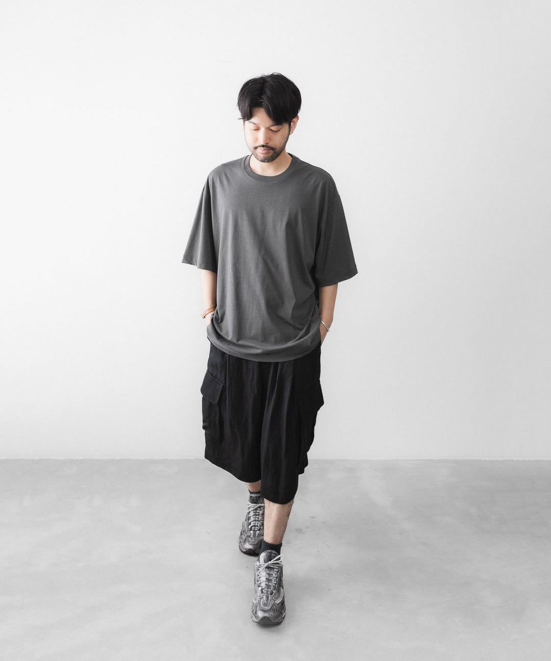 KANEMASA PHIL. カネマサフィルの36G HIGH TWIST SS TEEのCHARCOAL 公式通販サイトsession福岡セレクトショップ