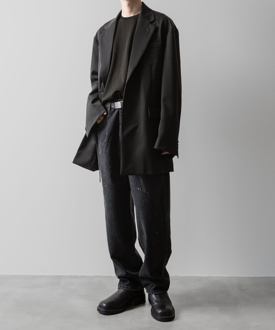 ssstein(シュタイン)の24AWコレクション VINTAGE REPRODUCTION SPLASHED DENIM JEANS - BLACK 公式通販サイトsession福岡セレクトショップ