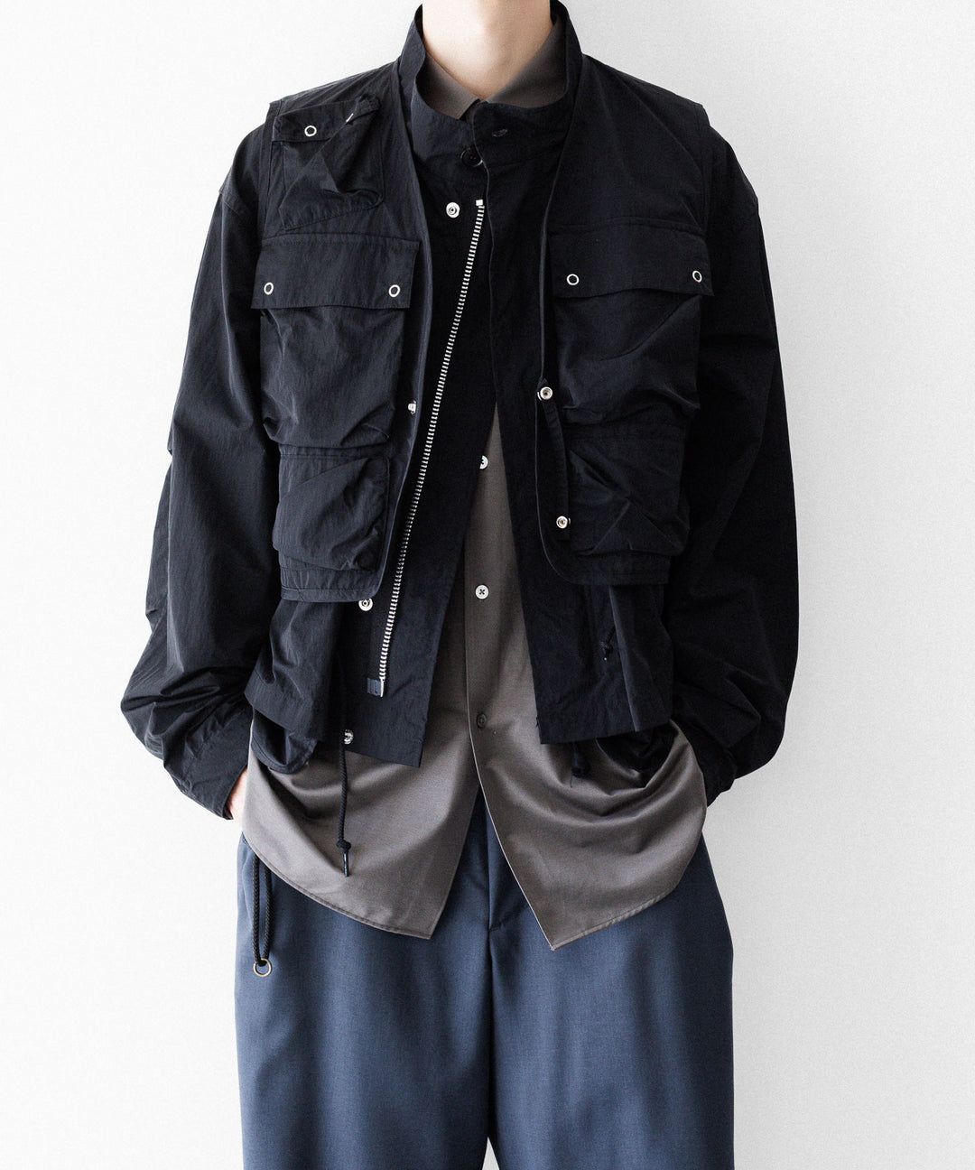 ANTHEM A アンセムエーのWASHABLE WOOL NO-BRAINER PANTSのFOG NAVY 公式通販サイトsession福岡セレクトショップ