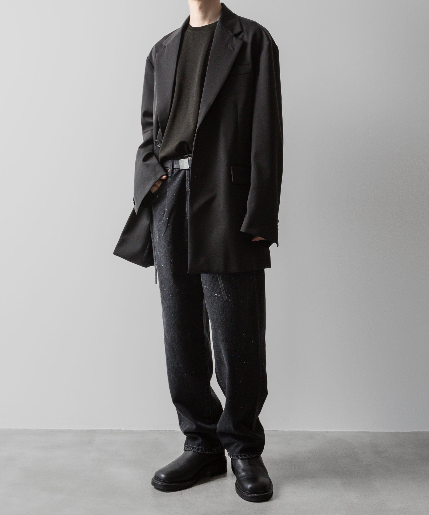 ssstein(シュタイン)の24AWコレクション OVERSIZED SINGLE BREASTED LONG JACKET - DARK CHARCOAL 公式通販サイトsession福岡セレクトショップ