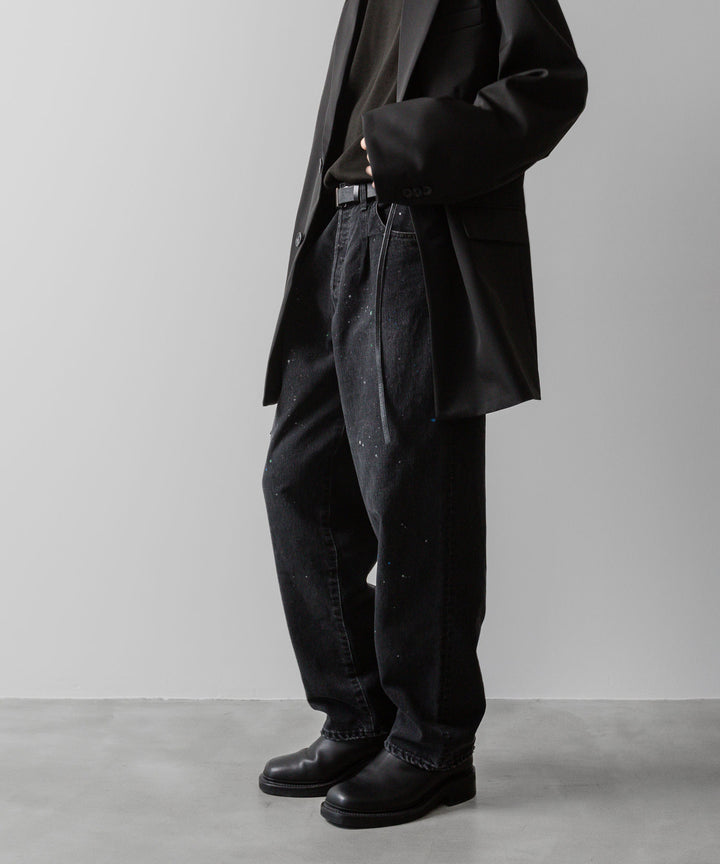 ssstein(シュタイン)の24AWコレクション VINTAGE REPRODUCTION SPLASHED DENIM JEANS - BLACK 公式通販サイトsession福岡セレクトショップ